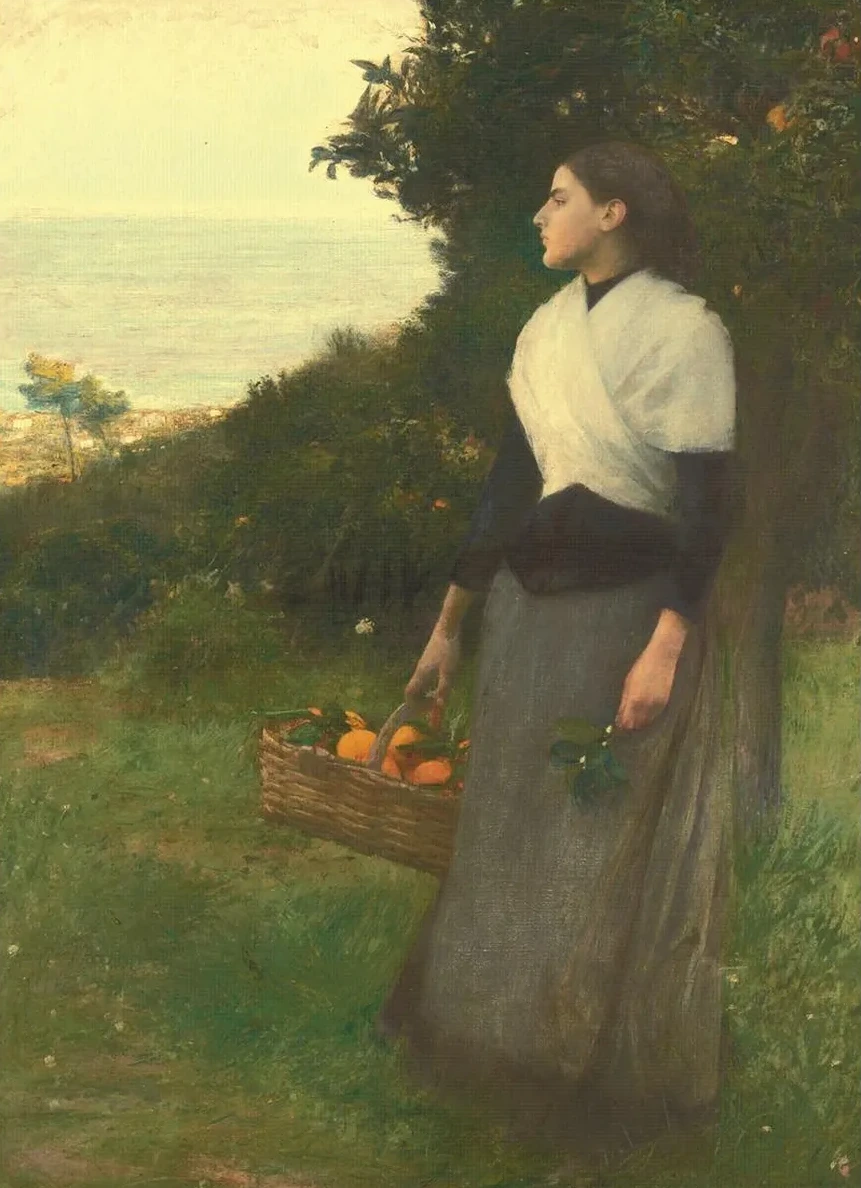 Young Woman in a Garden of Oranges