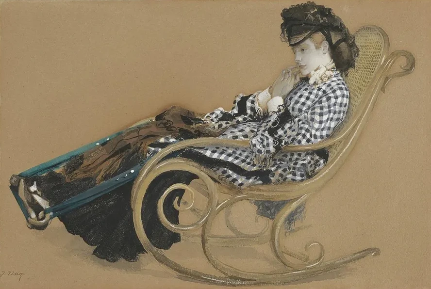 Young Woman in a Rocking Chair, Study for the Painting the Last Evening