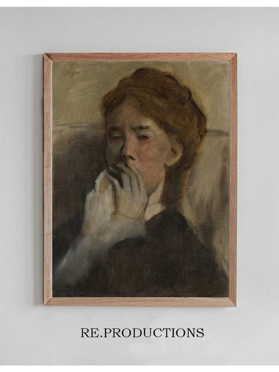 Young Woman with Her Hand over Her Mouth