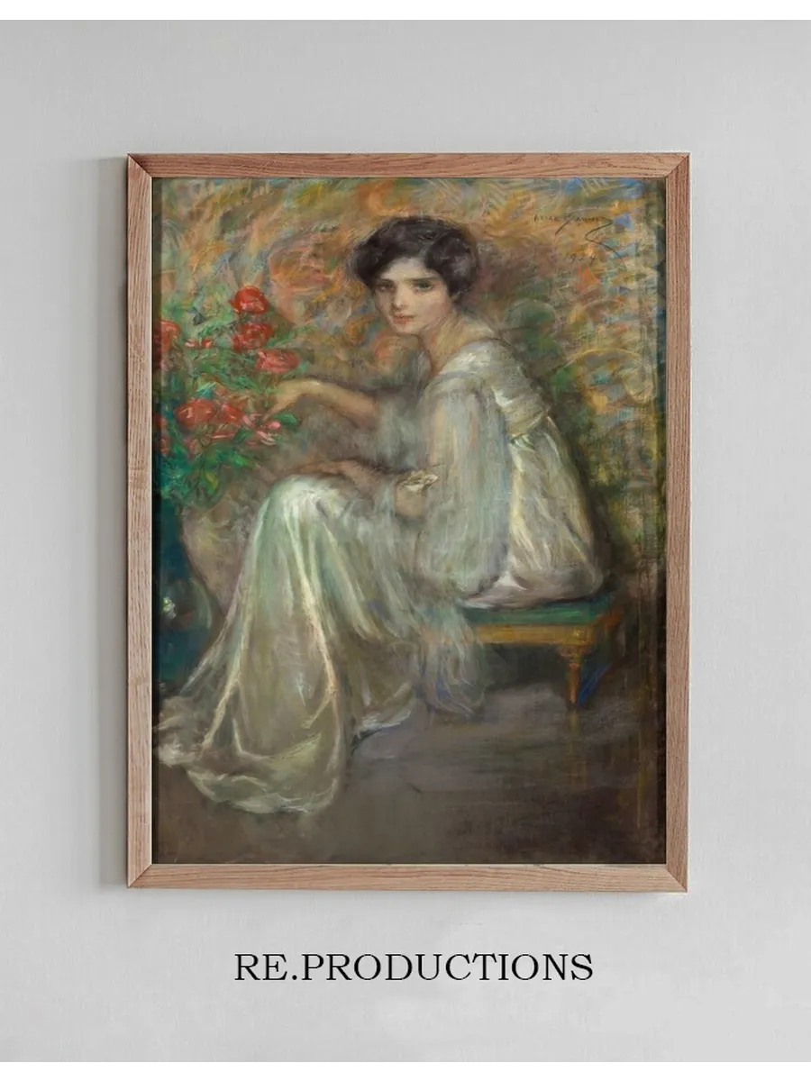 Young Woman with Roses