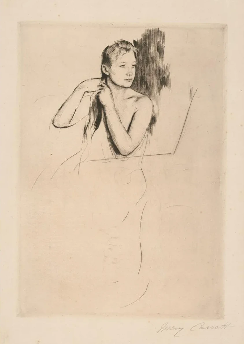 Young Girl Fixing Her Hair, No. 2