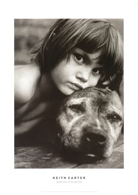 Young Girl with Her Dog