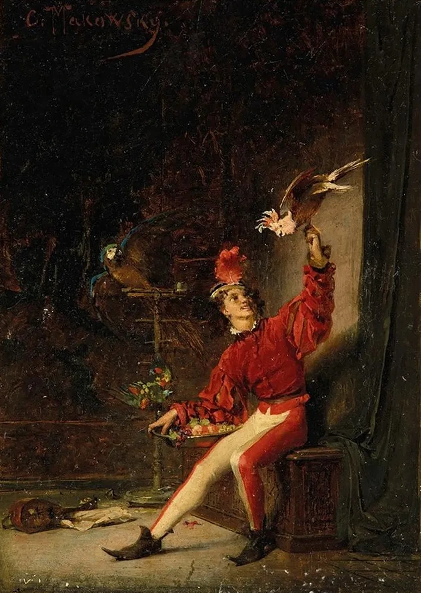 Young Man with Parrot