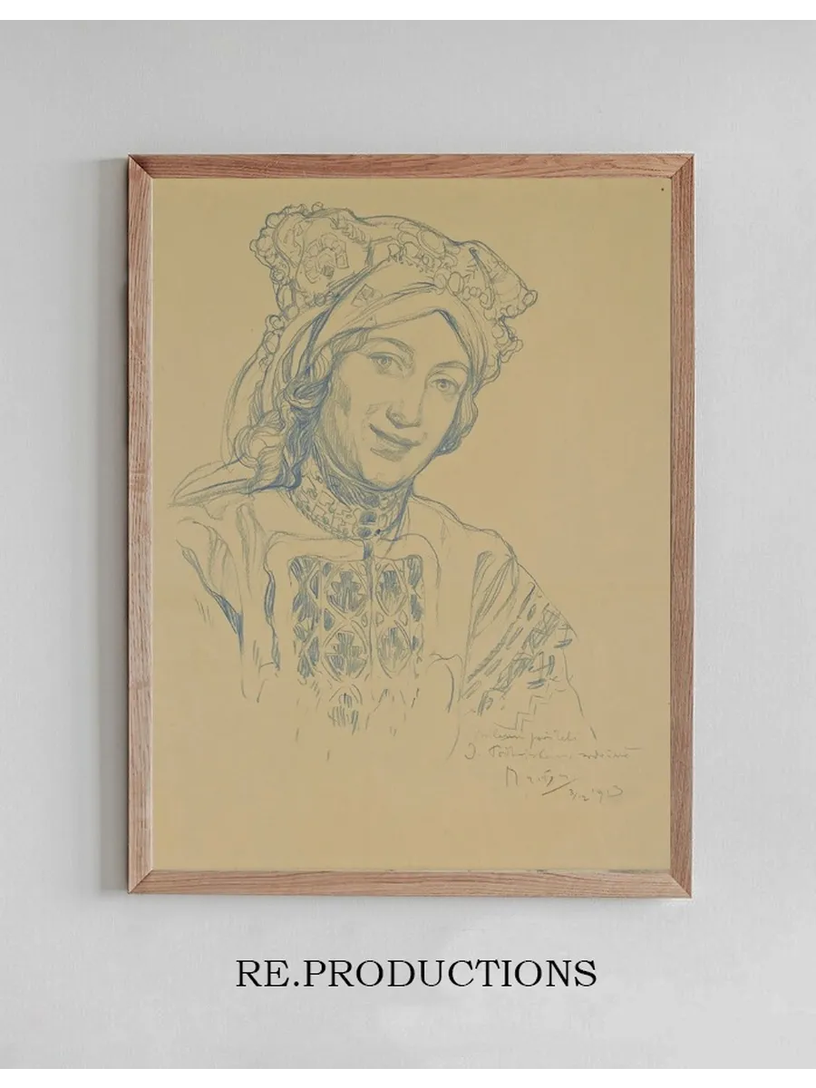 Young Woman with Folk Headdress