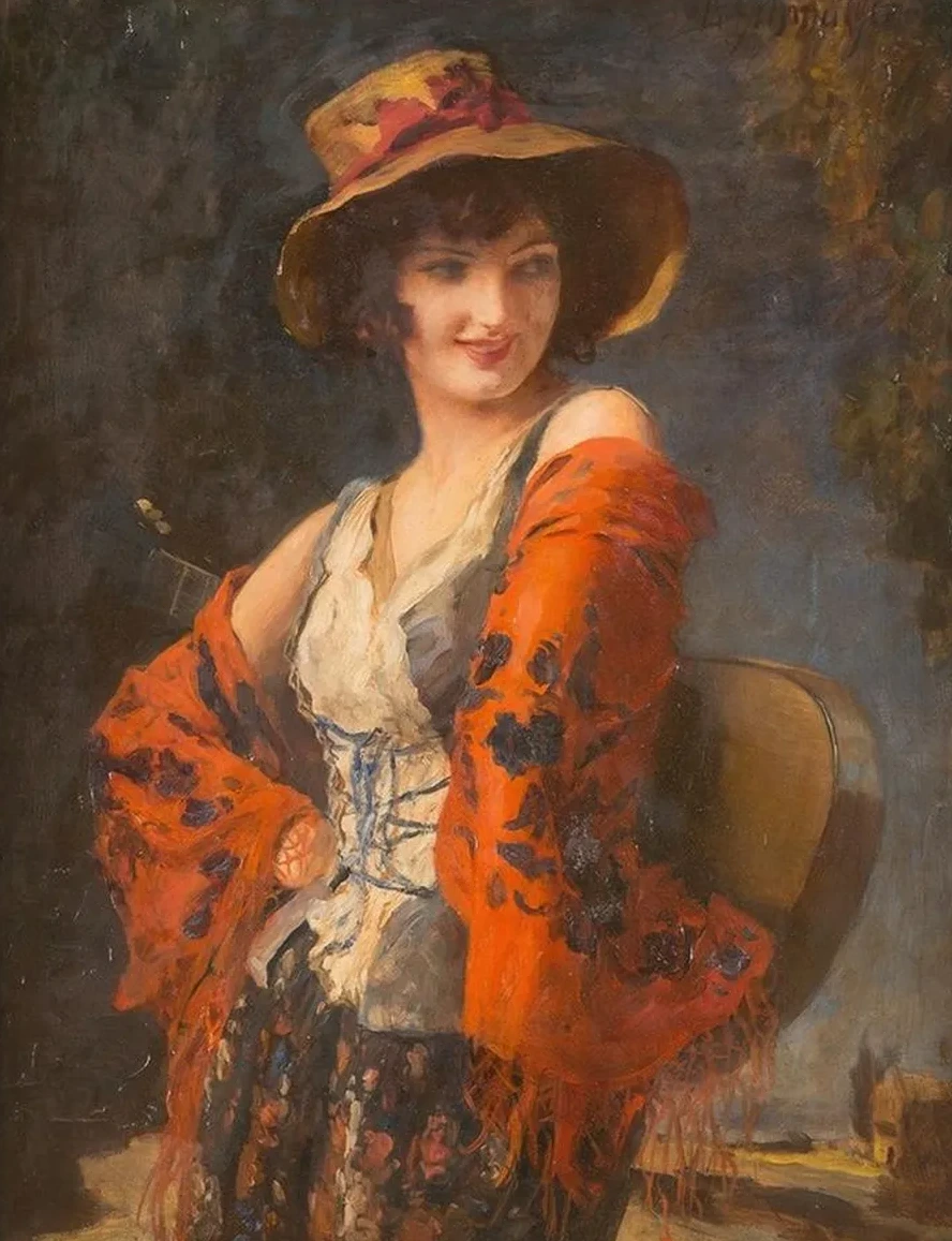 Young Woman with Guitar