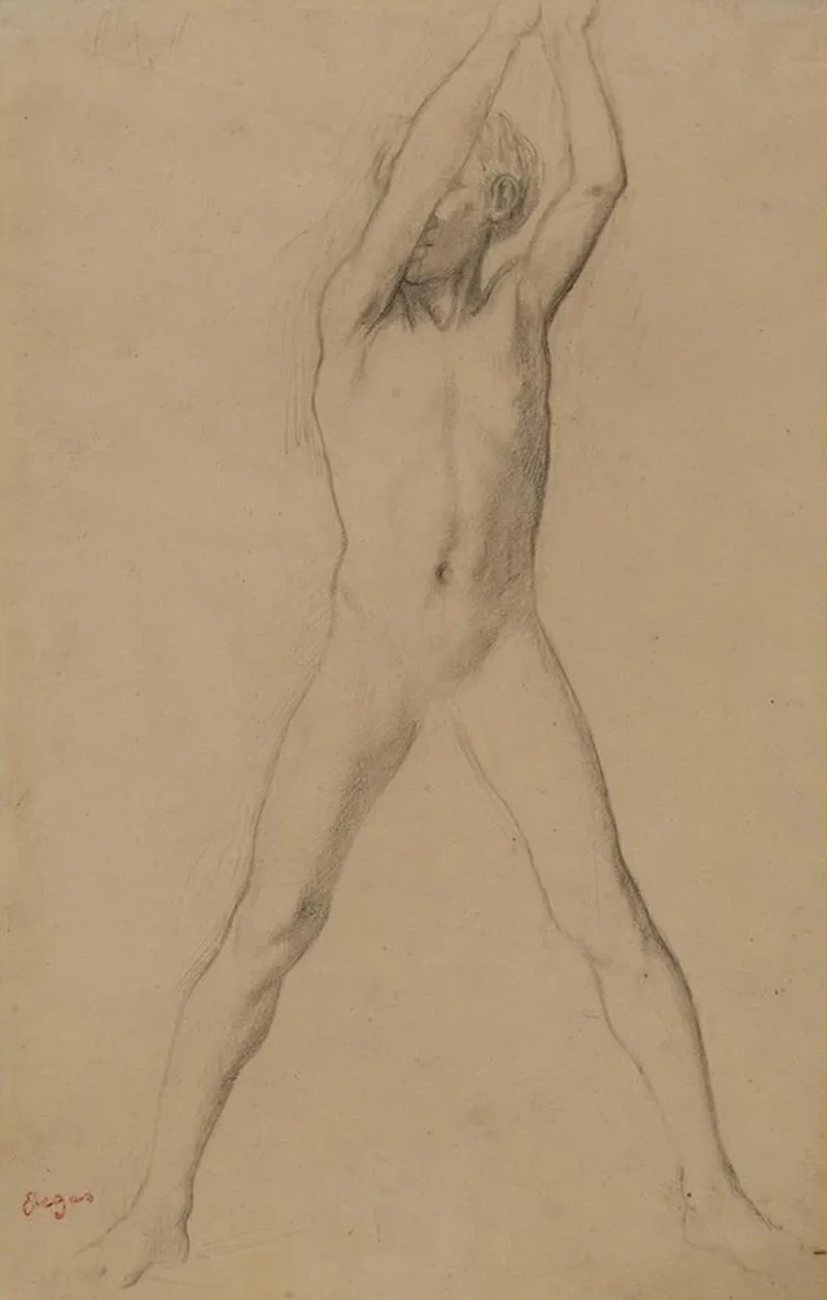 Youth with Arms Upraised