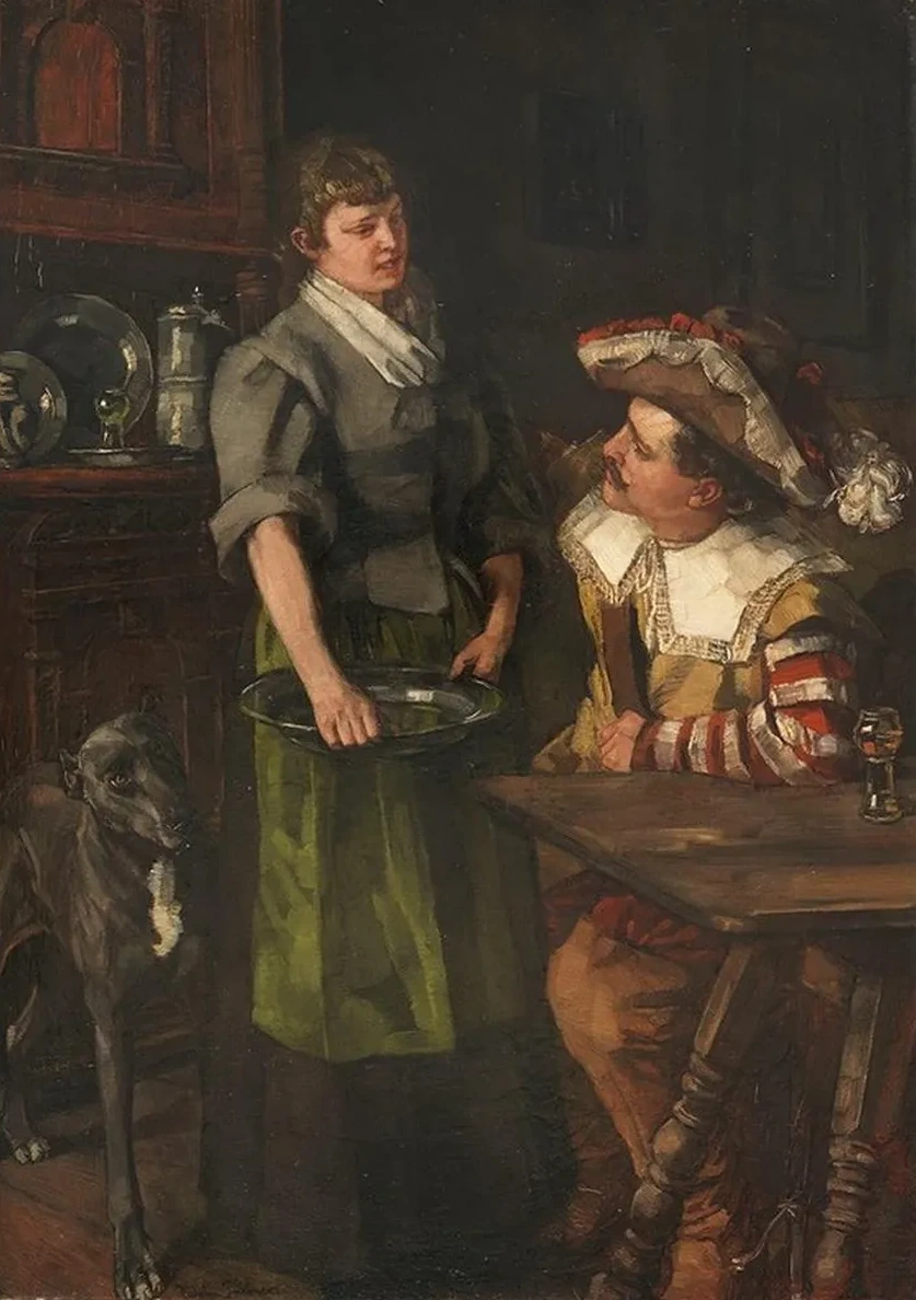 Zechender Landsknecht Mit Servierm Dchen
