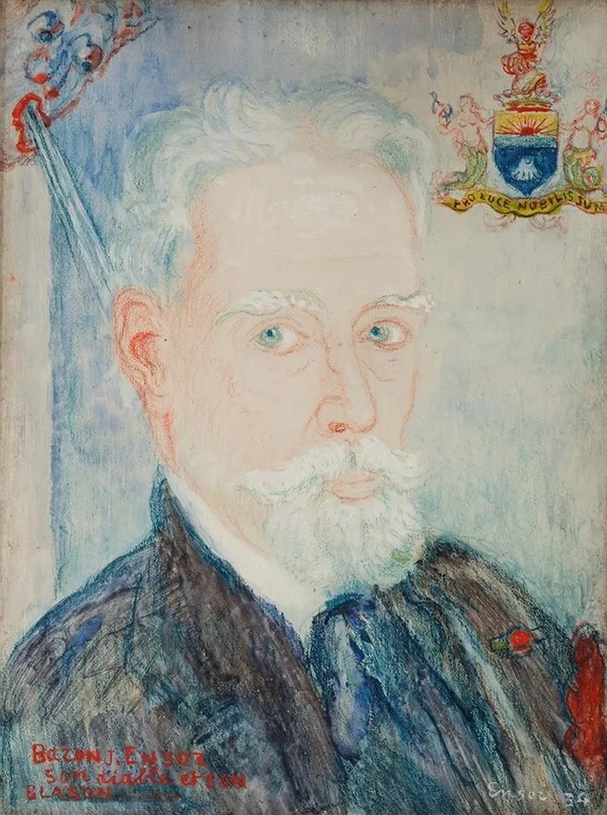Zelfportret, Baron James Ensor, Zijn Duivel, Zijn Wapenschild