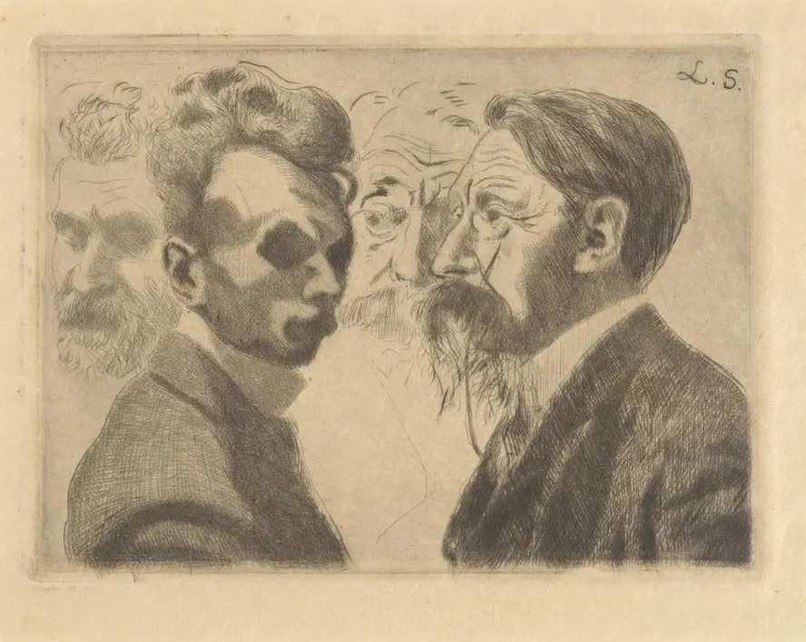 Zelfportret, Dubbelportret van Emile Verhaeren En Portret van Edmond Deman