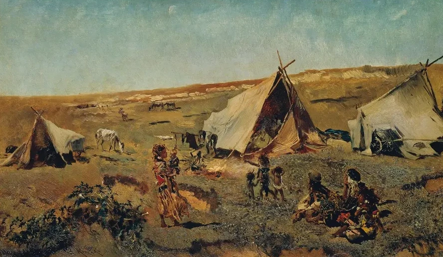 Zigeunerlager in Der Puszta