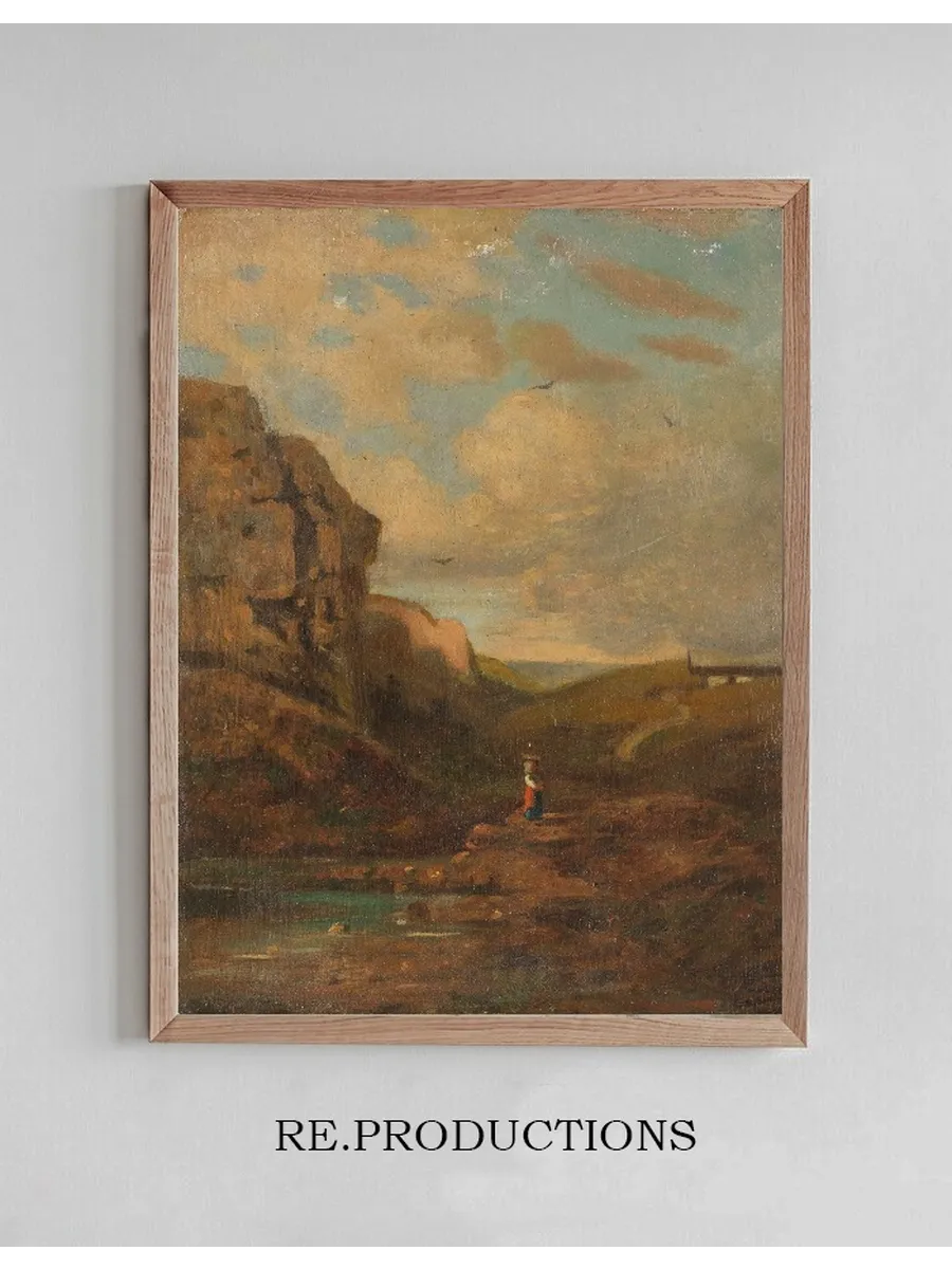 Zugeschrieben Kleine Landschaft Mit Sennerin