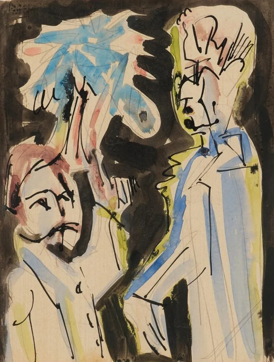 Zwei Halbfiguren (two Half - Figures)