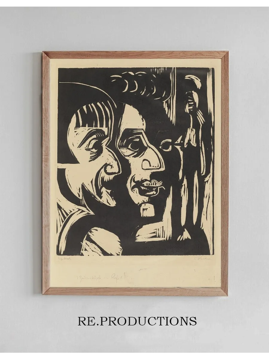 Zwei K pfe (Hans Rohner und Lotte Kraft)