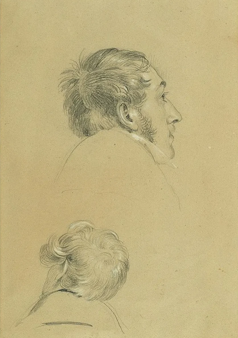 Zwei Kopfstudien Zu R Ckkehr Des Kaisers Franz Aus Pressburg