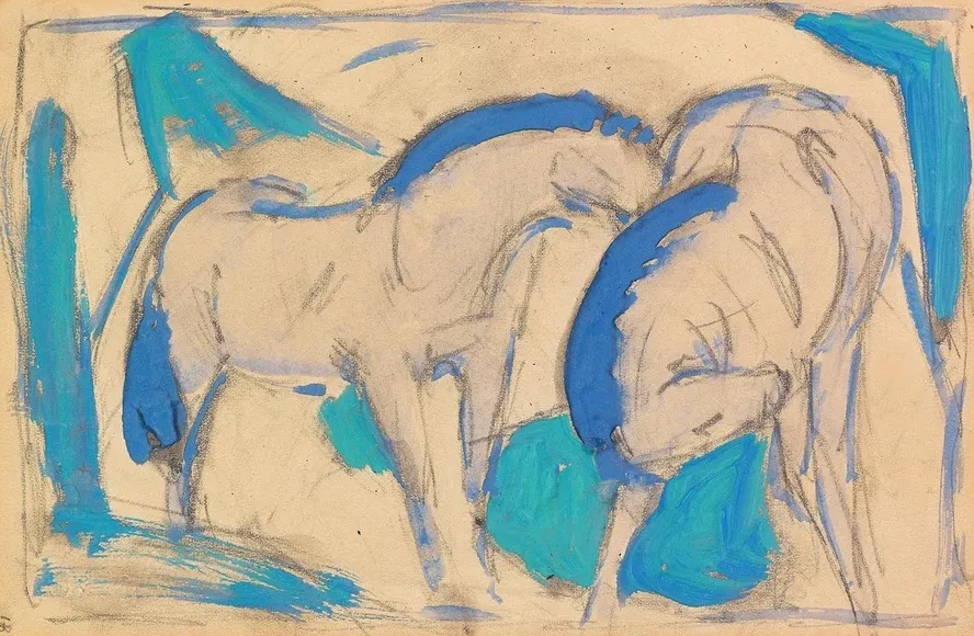 Zwei Pferde, Blaugr N