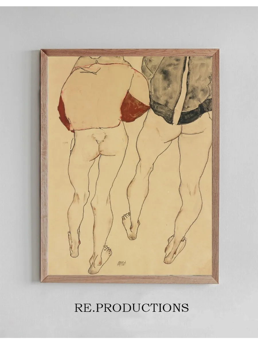 Zwei Stehende Weibliche Halbakte (Two Standing Semi - Nude Females)