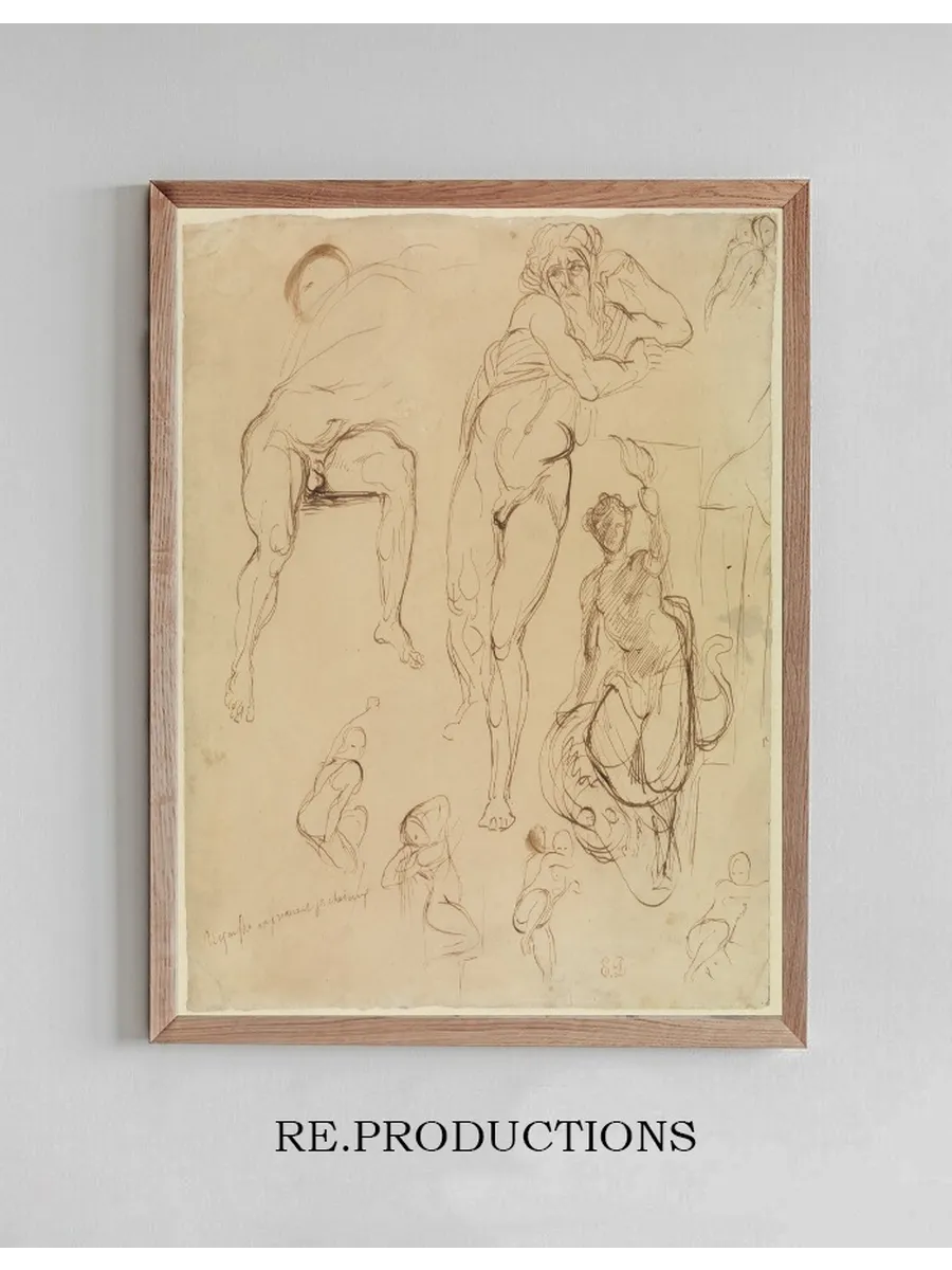 Zwei M Nnliche Und Sechs Weibliche Figuren