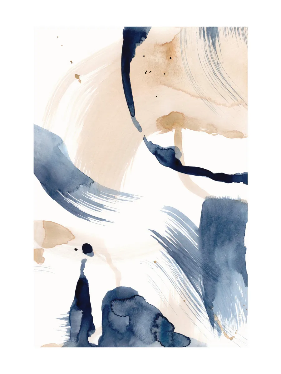 Abstract Blue Brushes No2