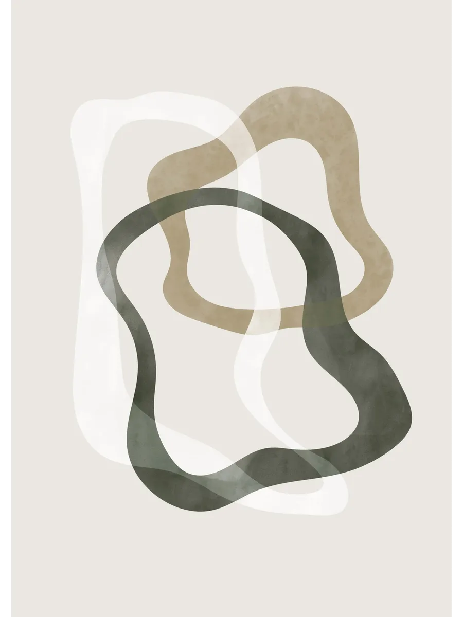 Abstract Green Shapes No2