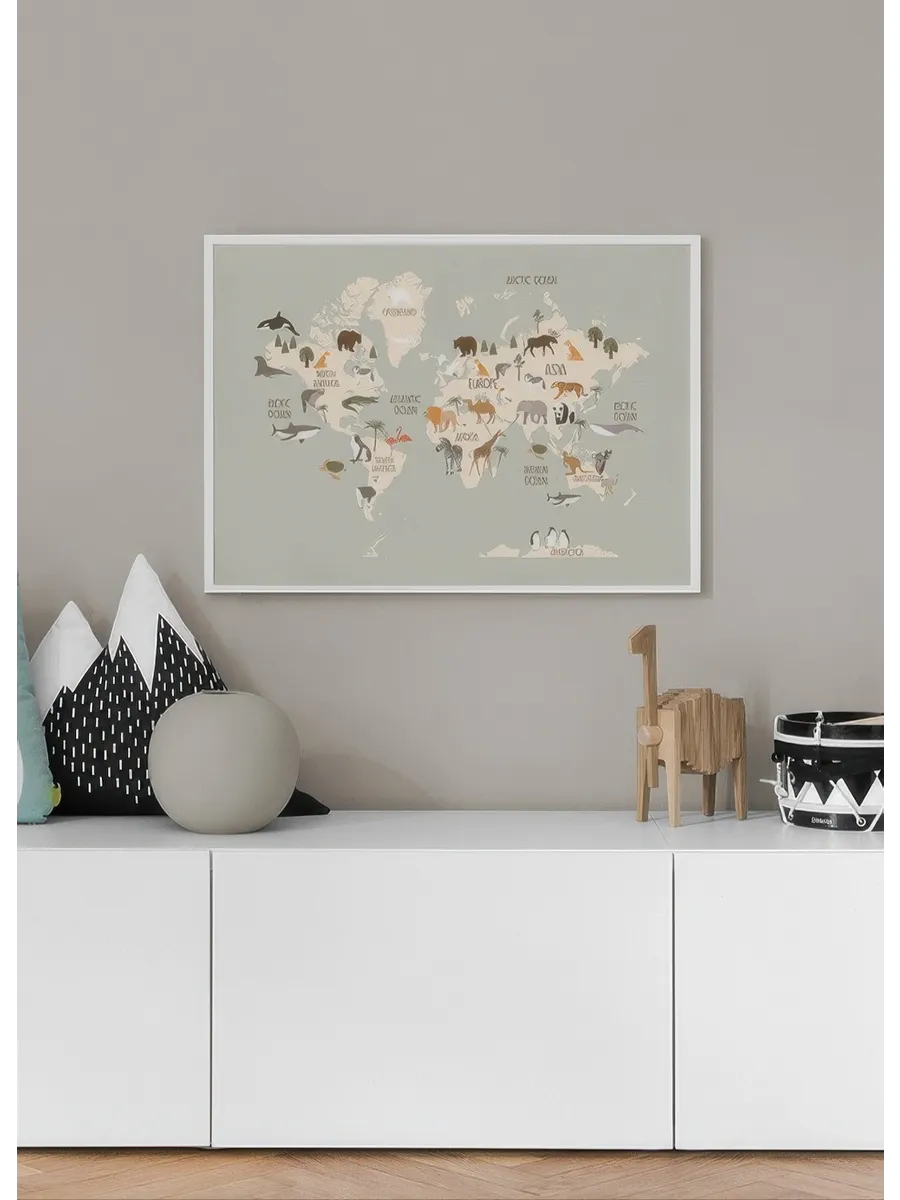 Animals of the World Map