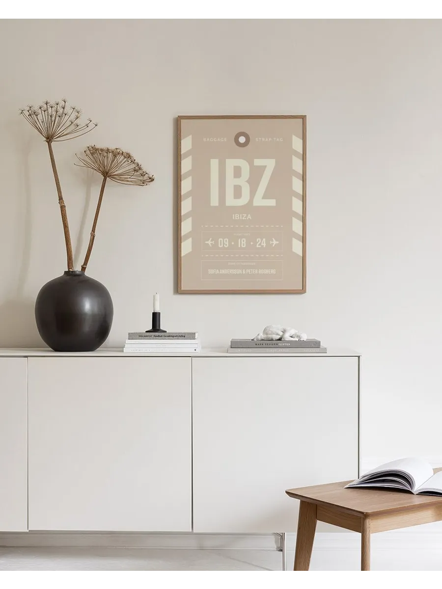 Baggage Tag No2 Beige Personal