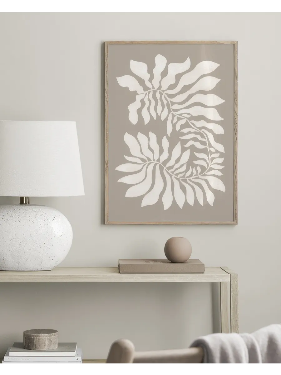 Beige Graphic Plant