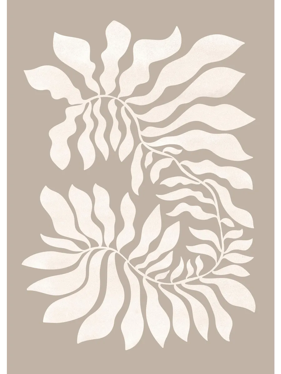 Beige Graphic Plant