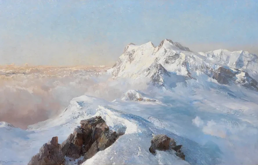 Ber Dem Nebelmeer (monte Rosa Vom Rimpfischhorn)