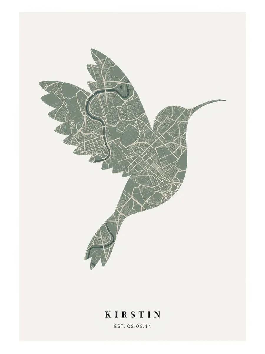 Bird Map Moss Personal