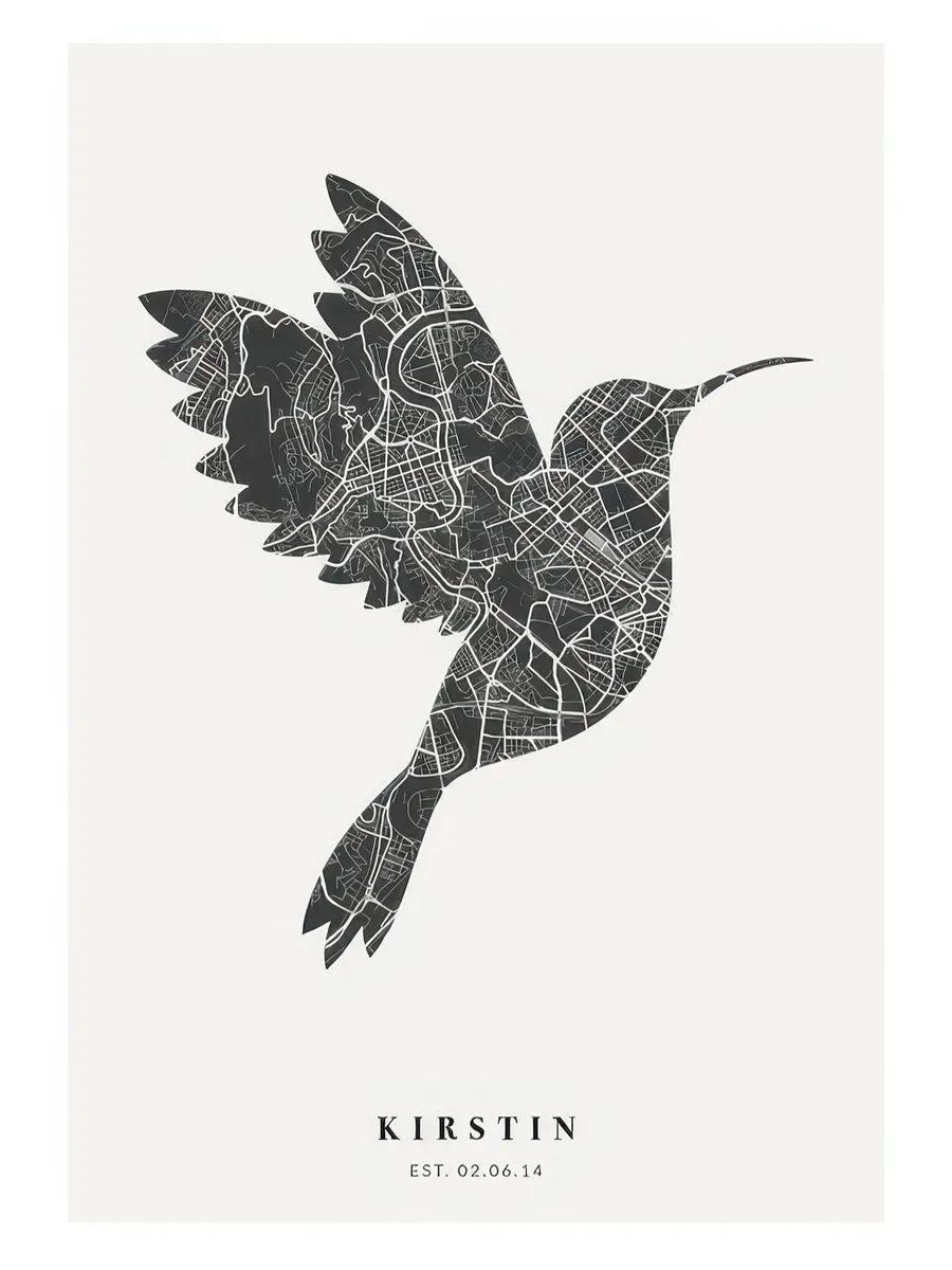 Bird Map Night Personal