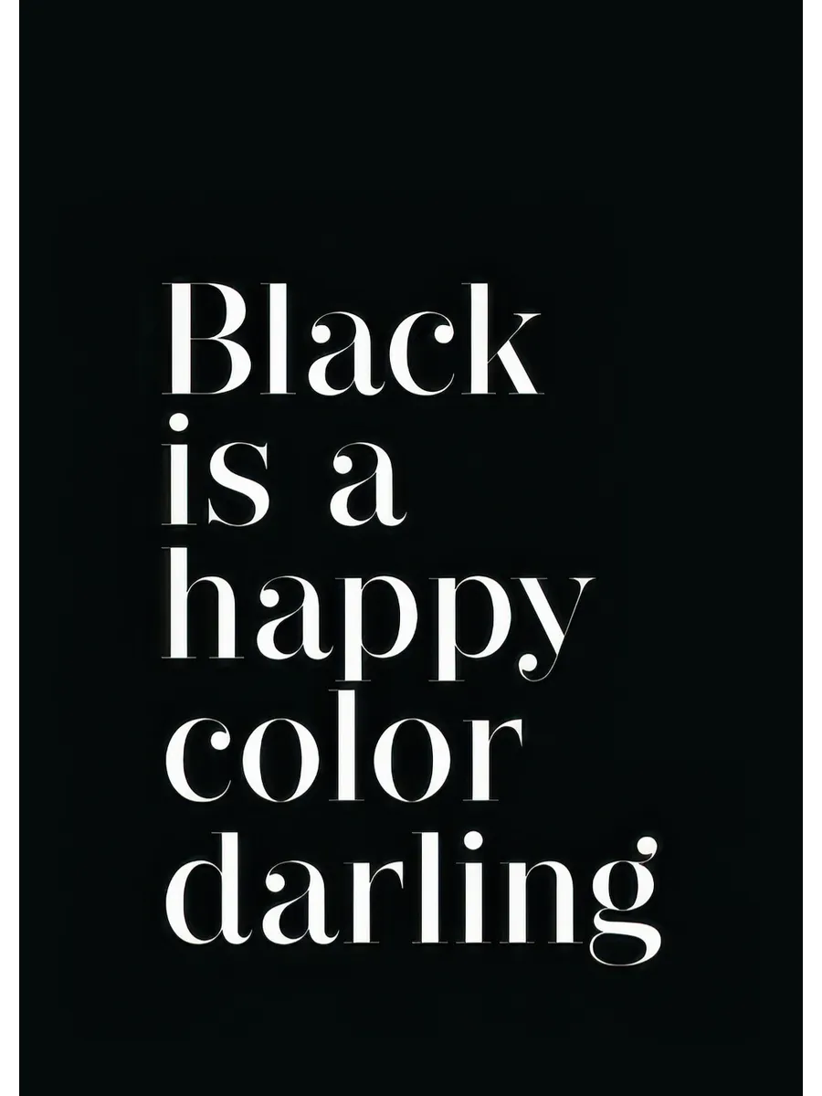 Black Is a Happy Color