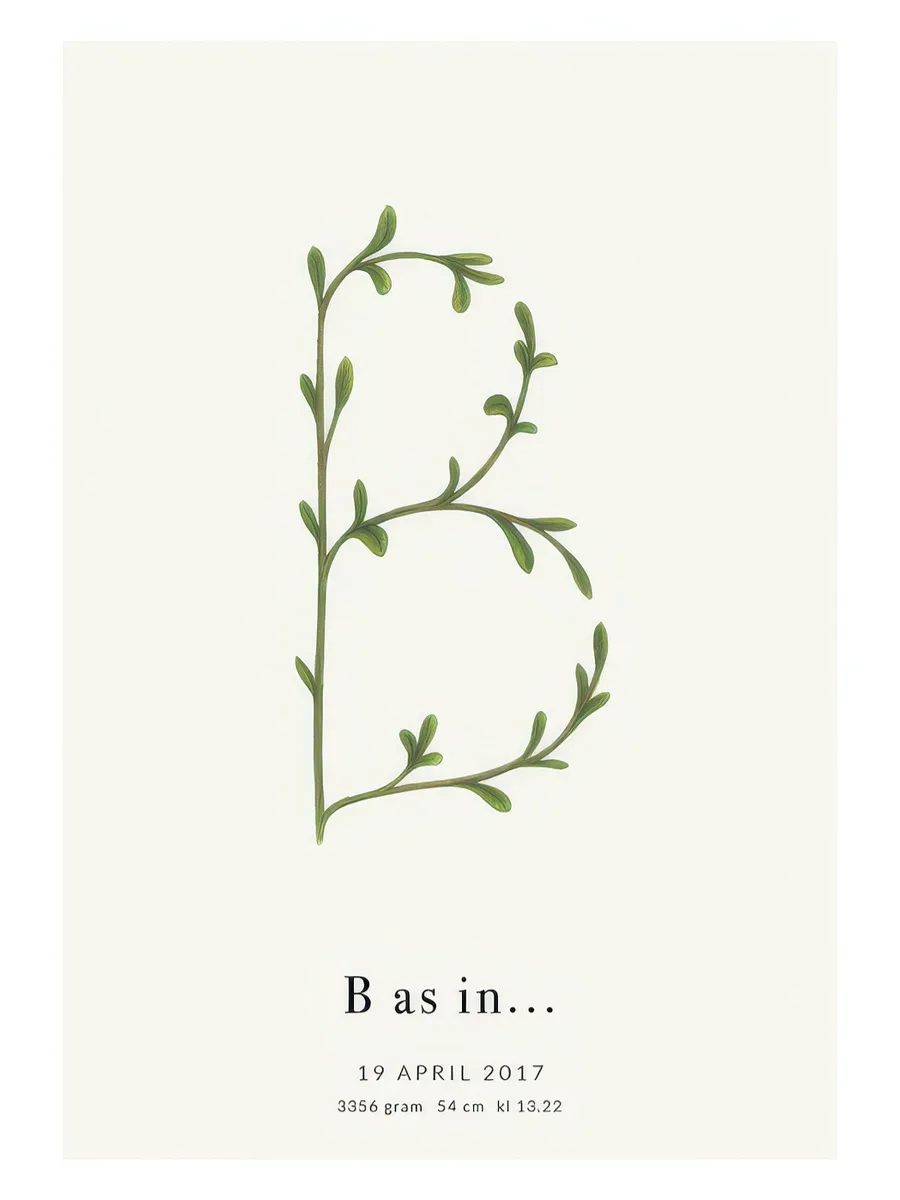 Botanic Letter B Personal