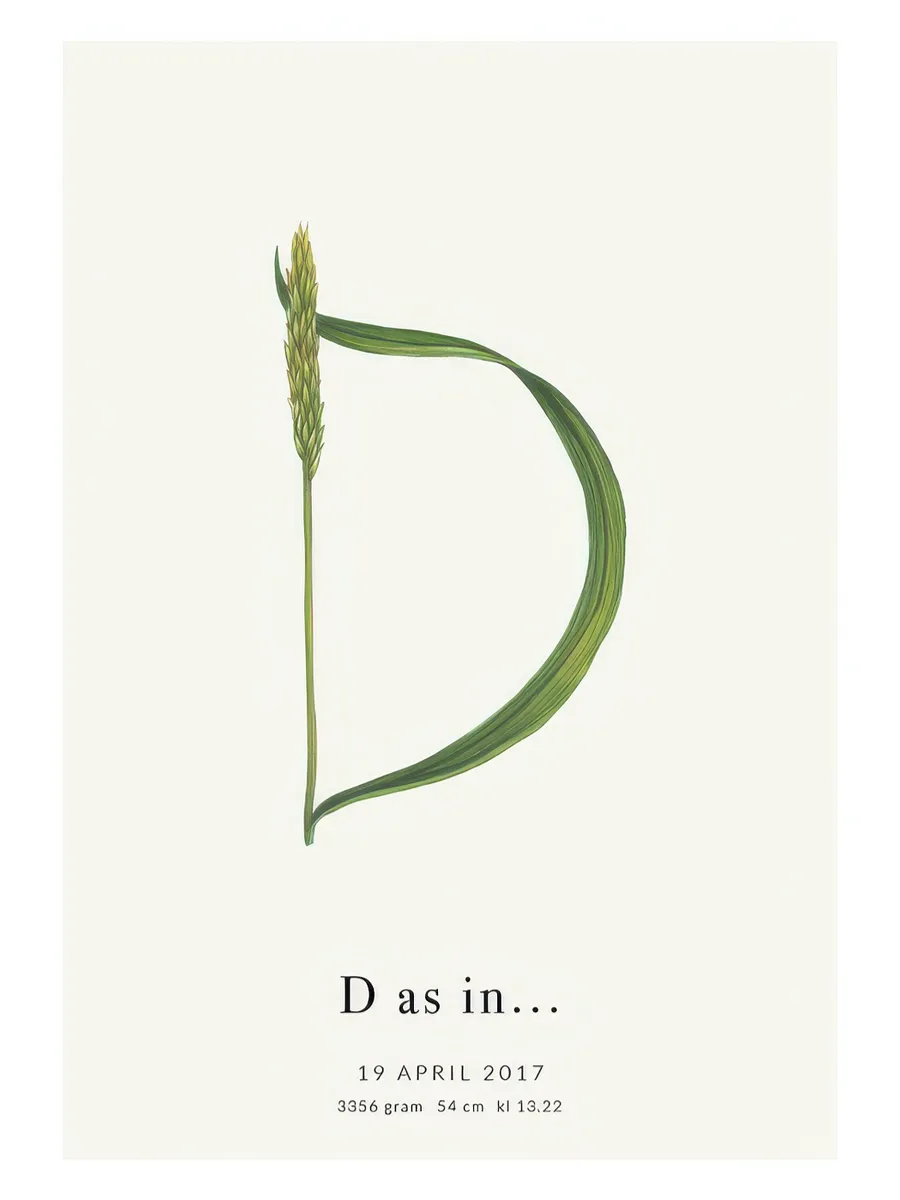 Botanic Letter D Personal