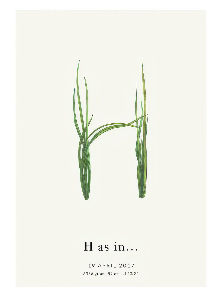 Botanic Letter H Personal