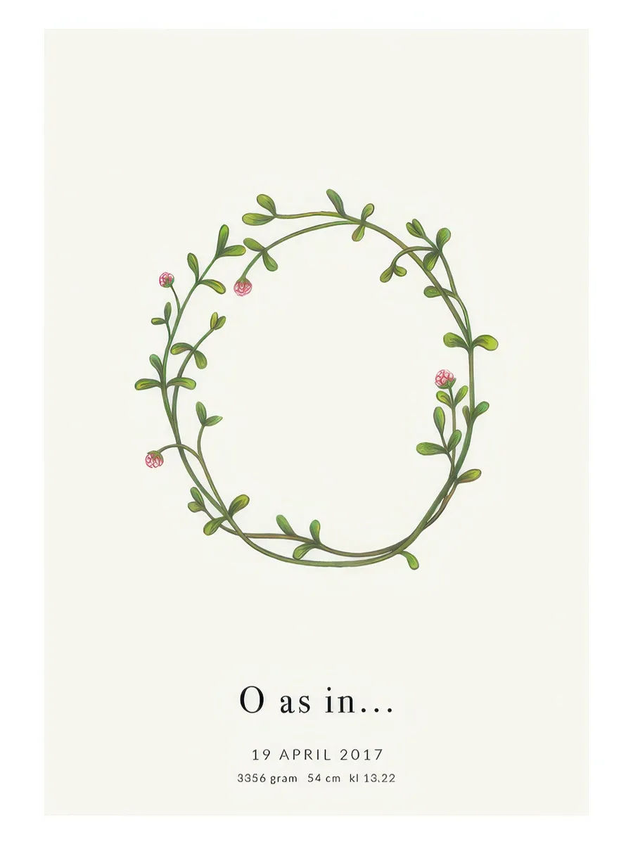 Botanic Letter O Personal