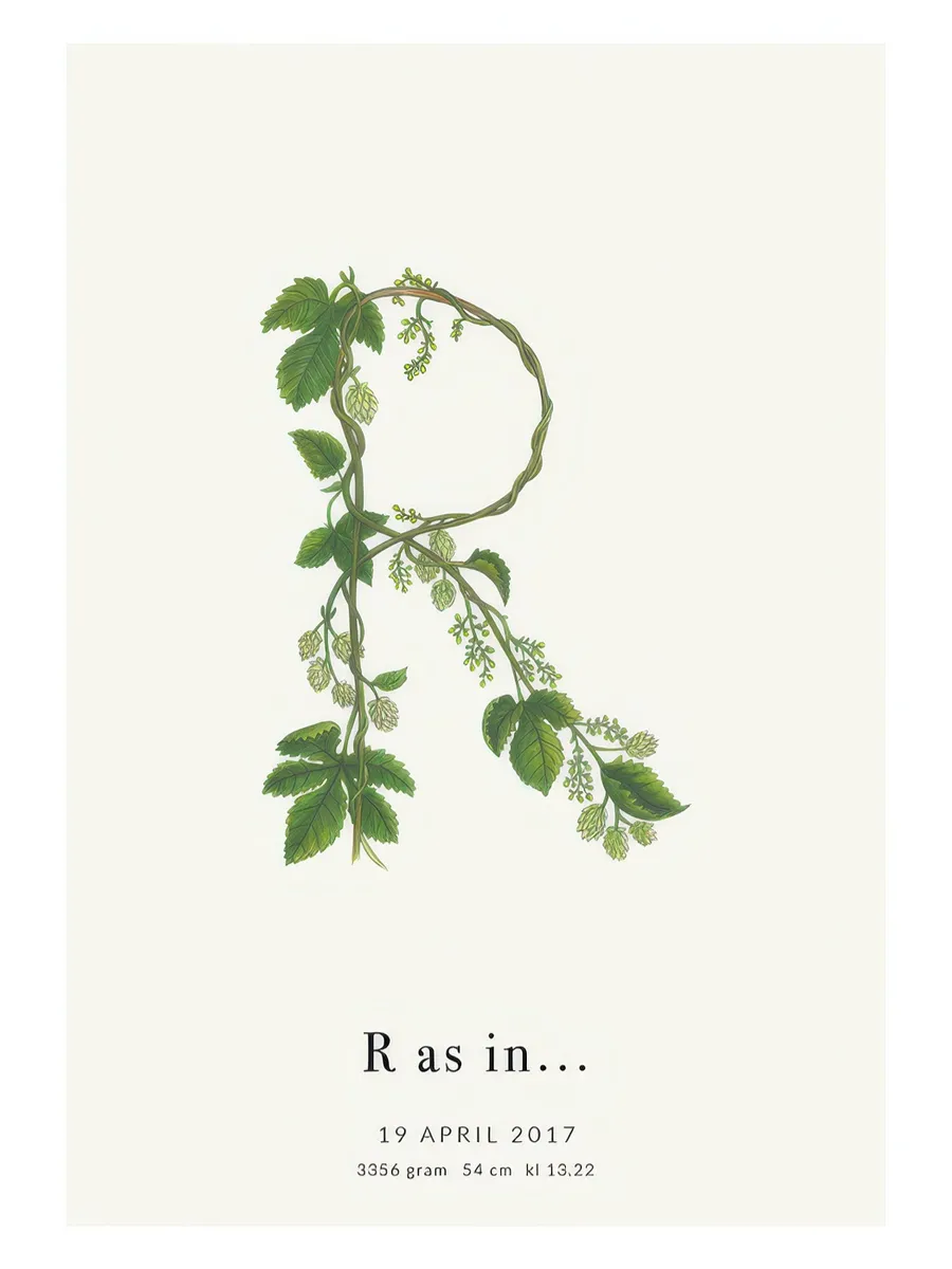 Botanic Letter R Personal