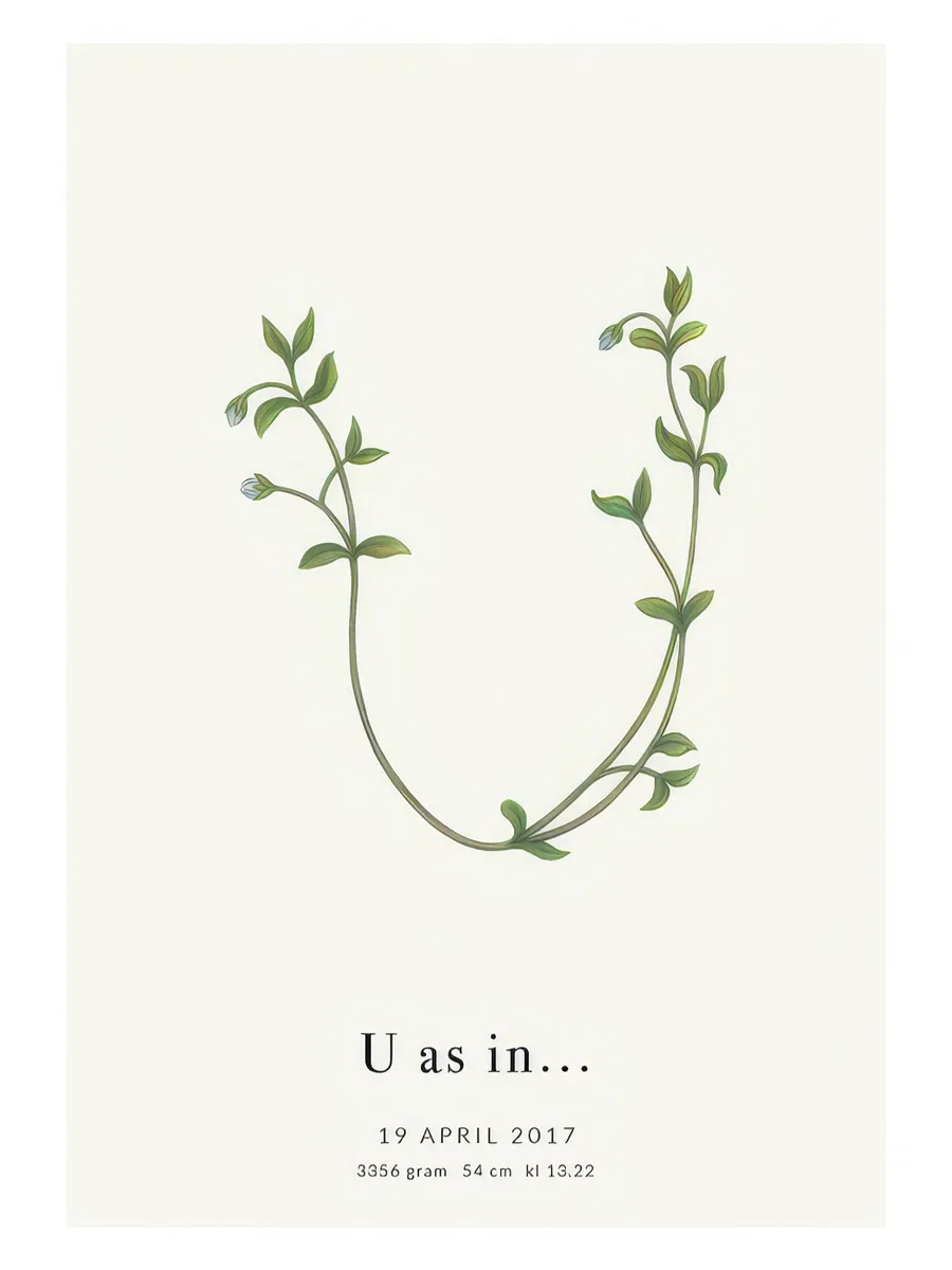 Botanic Letter U Personal