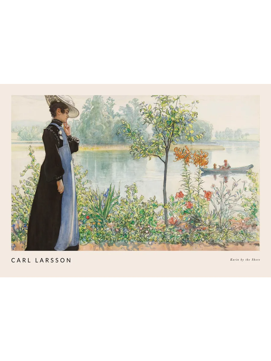 Carl Larsson Karin by the Shore