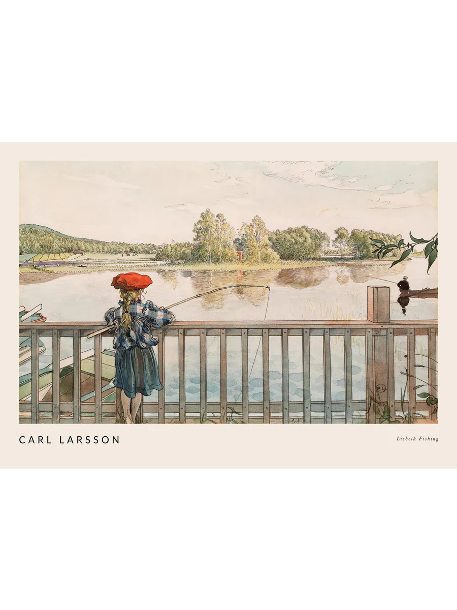 Carl Larsson Lisbeth Fishing