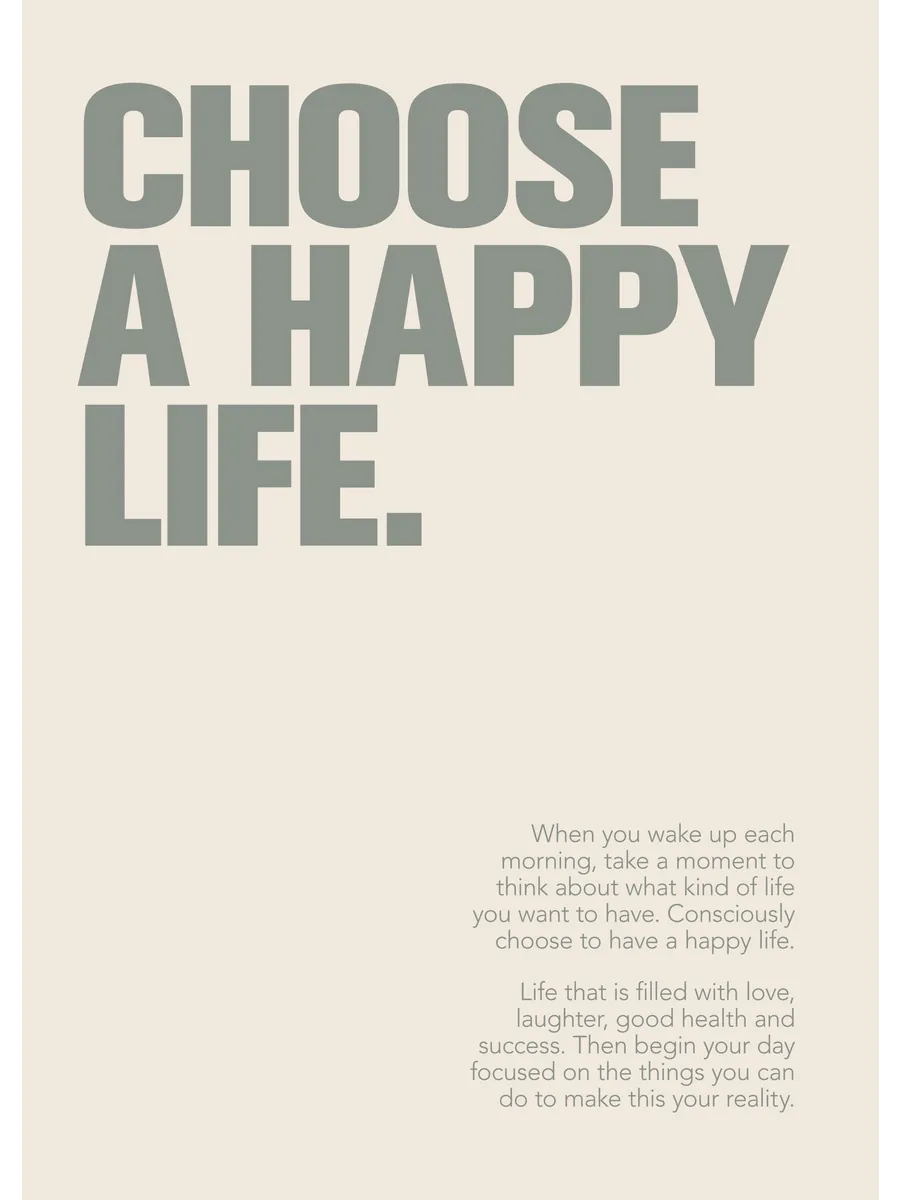 Choose a Happy Life