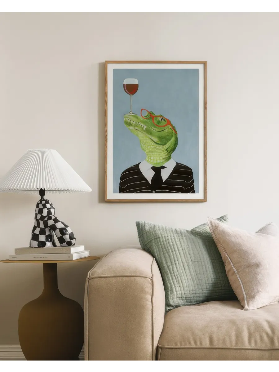 Coco de Paris Alligator with Wine Glass