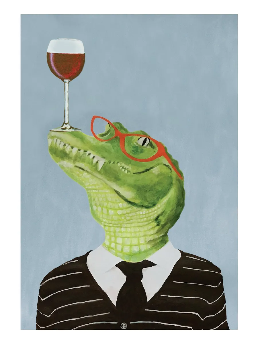 Coco de Paris Alligator with Wine Glass