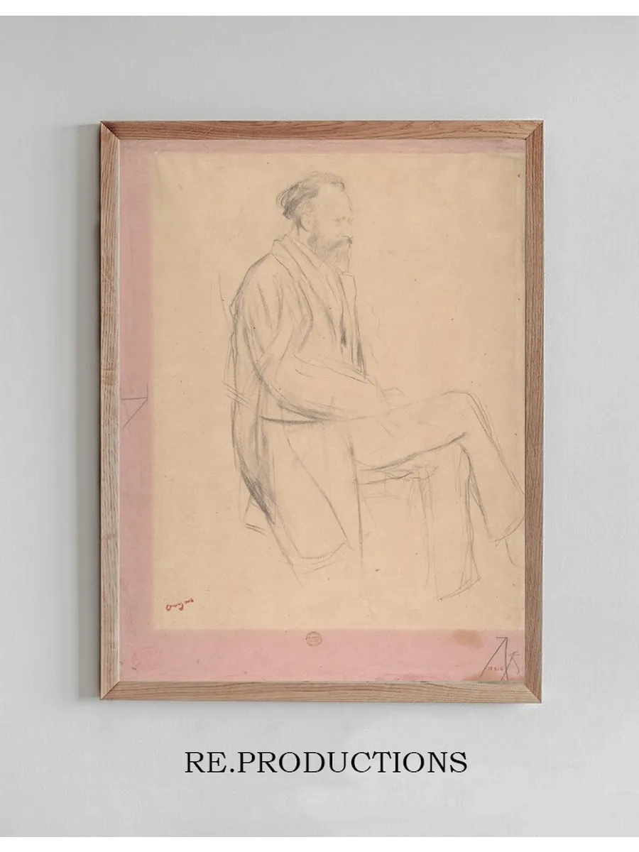 douard Manet Seated, Right Profile