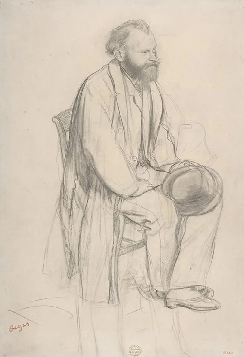 douard Manet, Seated, Holding His Hat