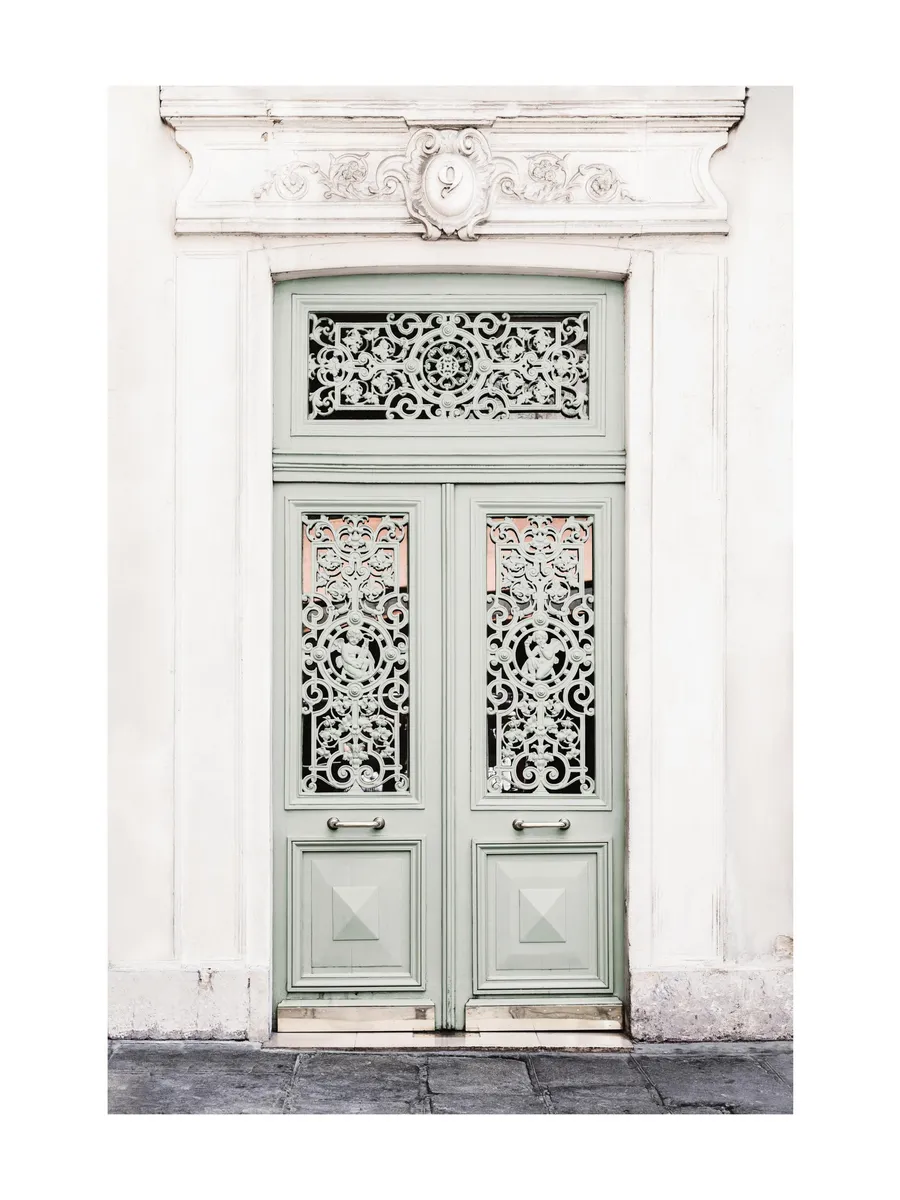 Dusty Green Door