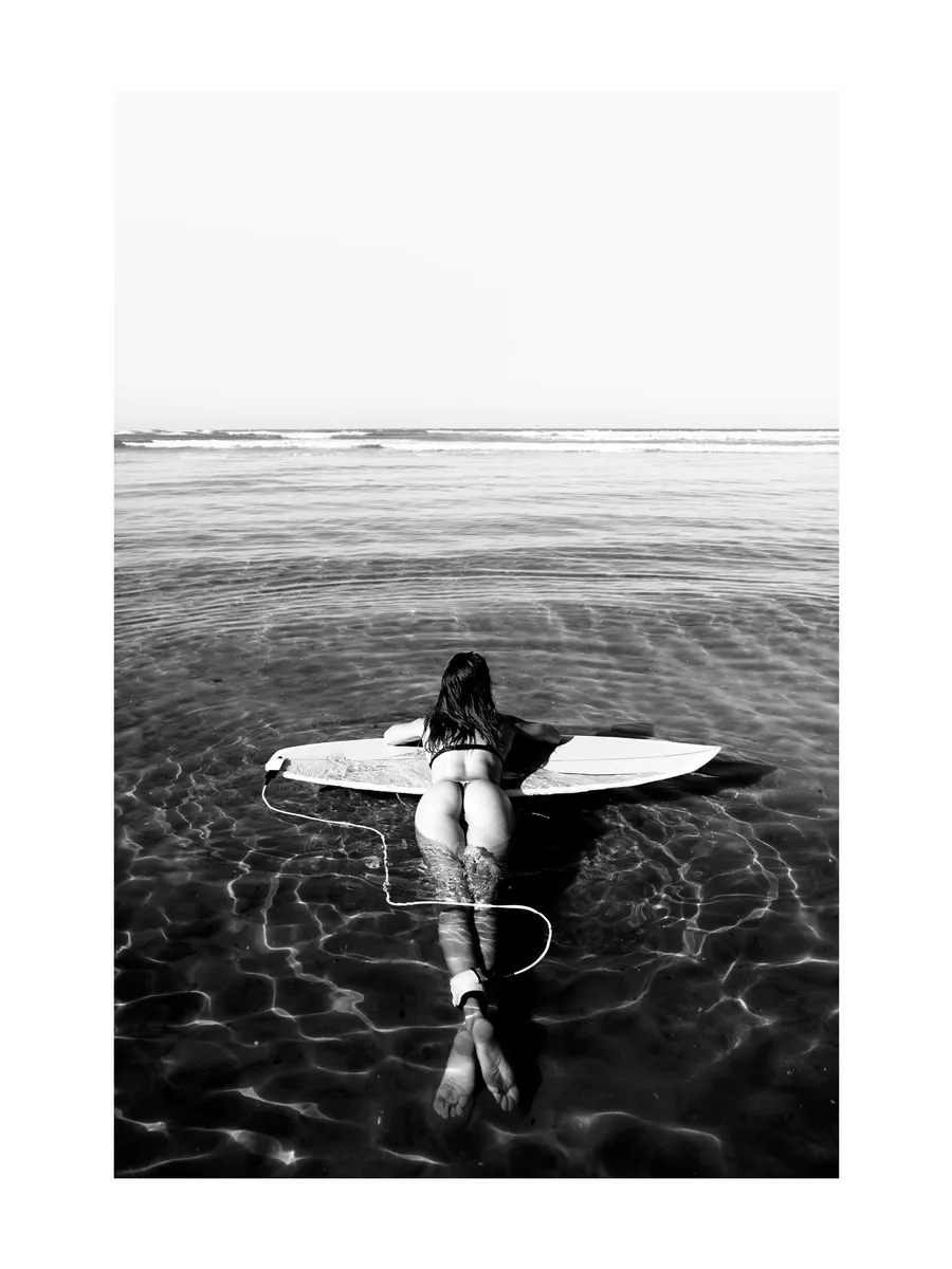 Floating on Surfboard