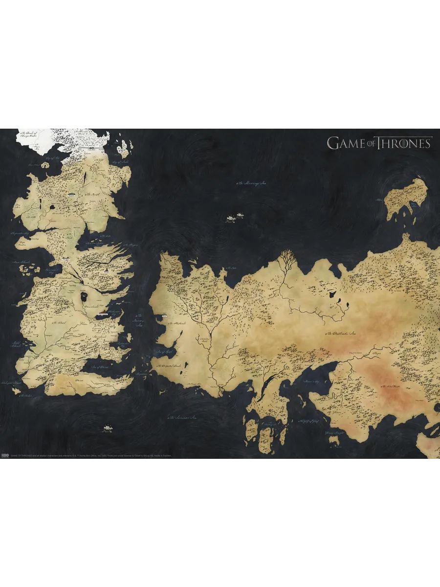 Game of Thrones Westeros Map