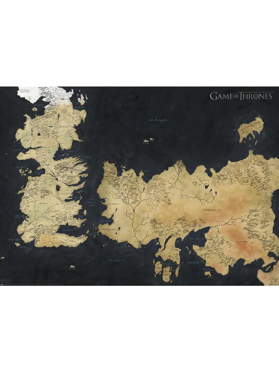 Game of Thrones Westeros Map