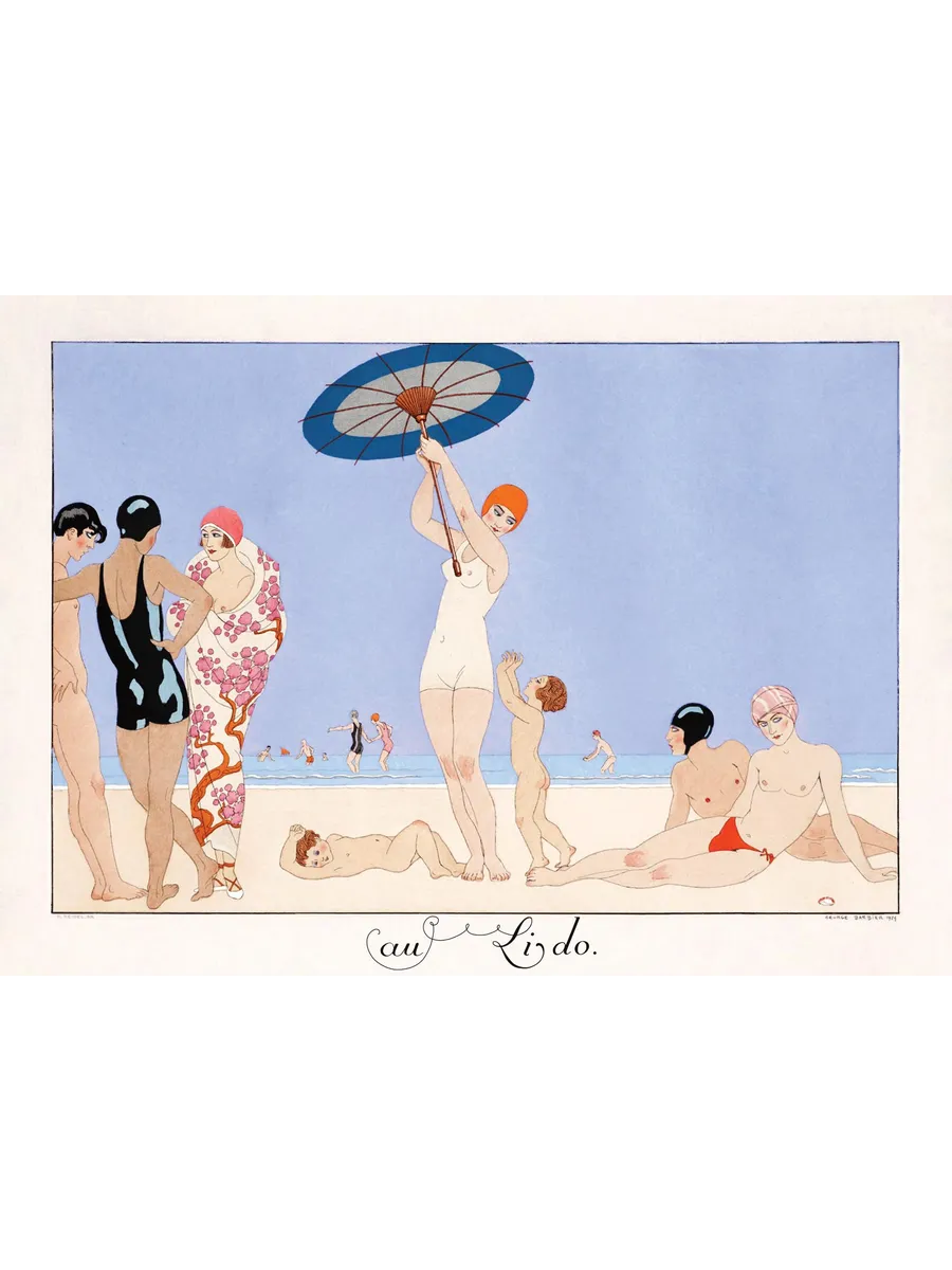 George Barbier Au Lido Plate No14