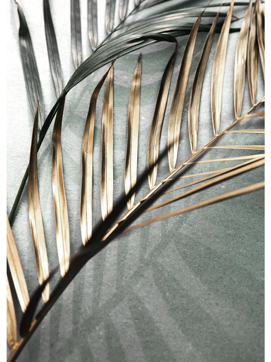 Gold and Green Palm Leaves